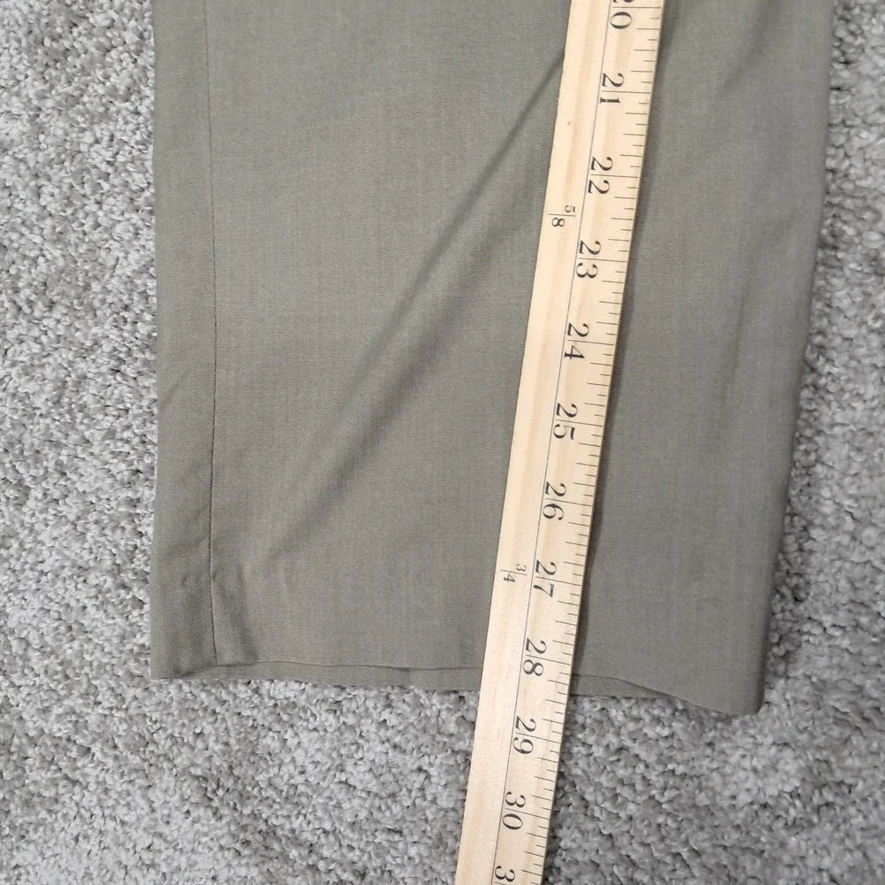 Stafford Travel Mens Classic Fit Khaki Tan Dress Pants 36x30 Flat Front Slacks